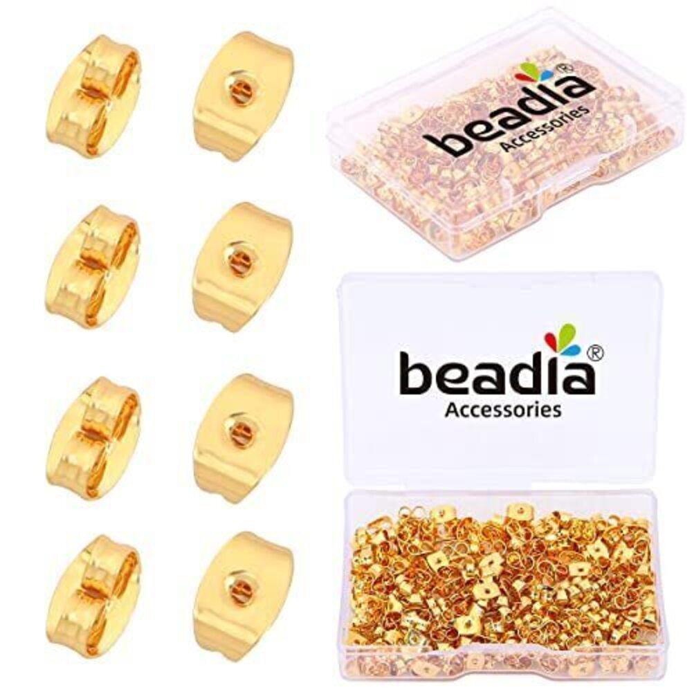 9170 18K Gold Plated Butterfly Earring Backstops 4x6mm 200pcs
